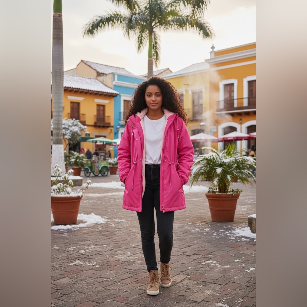 💖 Wonder Nation Girls Pink Hooded Jacket – Size XXL (16)